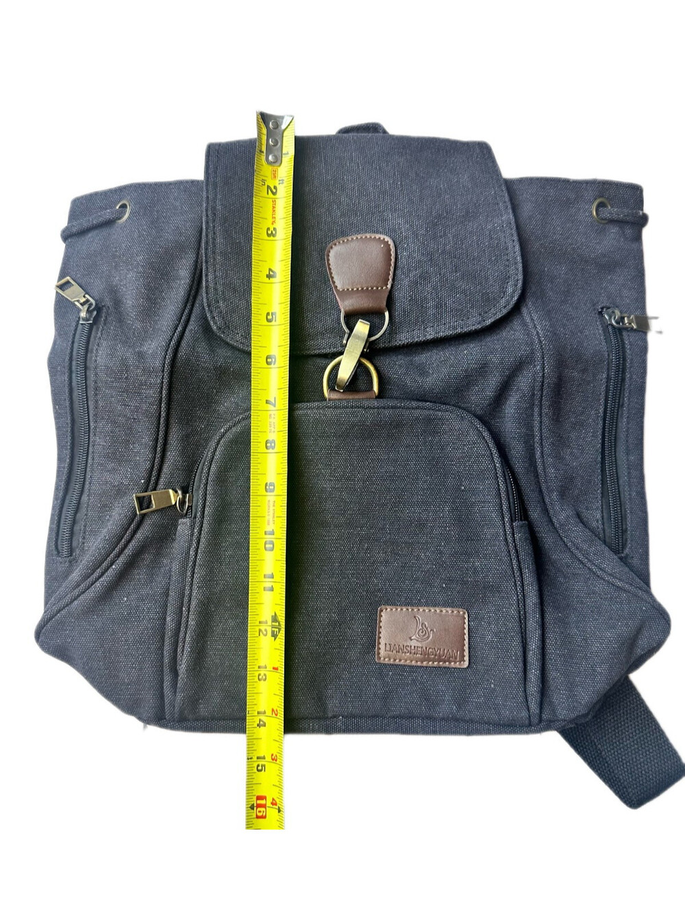 Blue Canvas Backpack - Picture 4 of 6